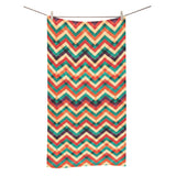 zigzag chevron colorful pattern Bath Towel