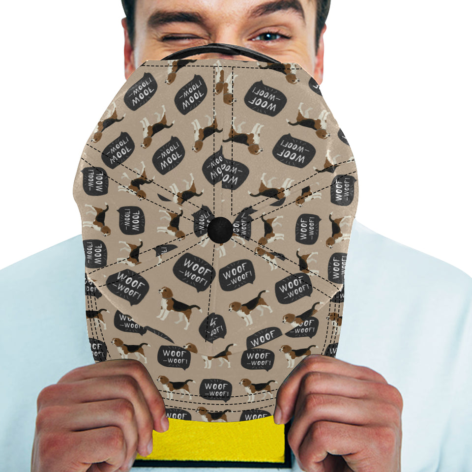 Beagle pattern All Over Print Snapback Cap