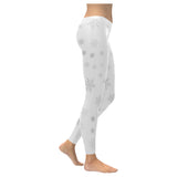 Snowflake pattern white background Women's Legging Fulfilled In US