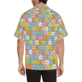 Chemistry Periodic Table Pattern Print Design 01 Men's All Over Print Hawaiian Shirt (Model T58)