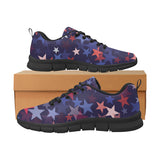 Red blue star pattern Men's Sneaker Shoes