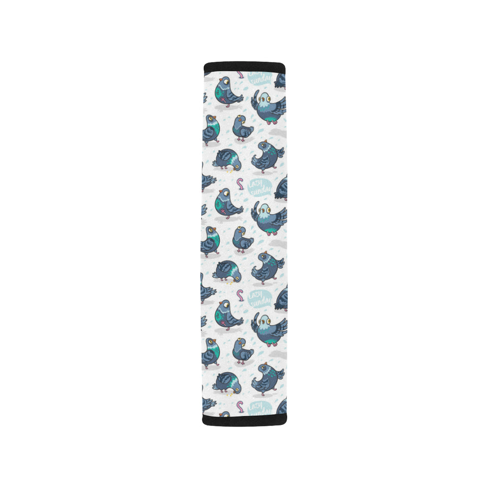 Pigeon Pattern Print Design 02 Car Seat Belt Cover