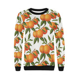 Oranges pattern background Women's Crew Neck Sweatshirt