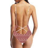Dachshund Nordic pattern Women's One-Piece Swimsuit