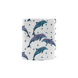 Dolphins pattern dotted background Morphing Mug Heat Changing Mug