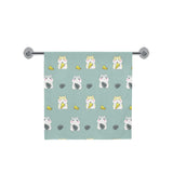 Cute hamster cheese pattern Bath Towel