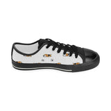 Cute beagle dog sleeping pattern Kids' Boys' Girls' Low Top Canvas Shoes Black