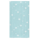 Snowflake pattern blue stripe background Bath Towel