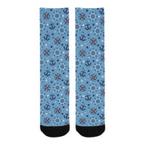 Anchors rudder compass star nautical pattern Crew Socks