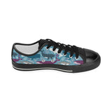 Whale design pattern Kids' Boys' Girls' Low Top Canvas Shoes Black
