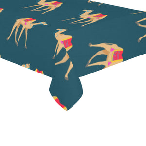 Camel pattern blue blackground Tablecloth