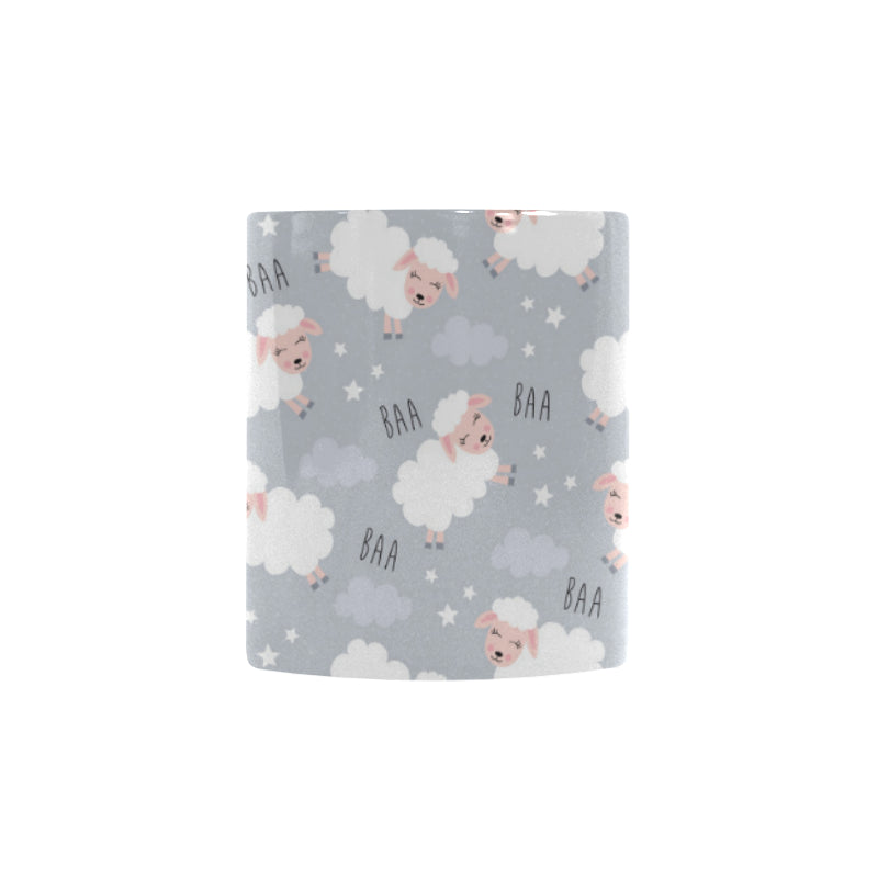 Sweet dreams sheep pattern Morphing Mug Heat Changing Mug