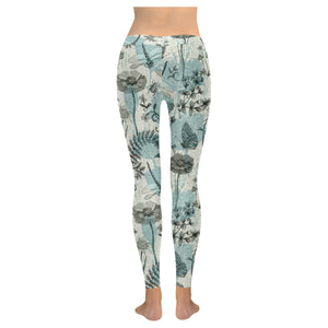 Dragonfly Butterfly Plants insect flower vintage s Women's Legging Fulfilled In US