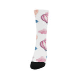 Watercolor air balloon cloud pattern Crew Socks