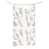 Cute sea otters pattern Bath Towel