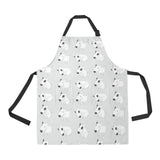 Bull Terrier Pattern Print Design 01 All Over Print Adjustable Apron