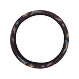 Hummingbird Pattern Print Design 04 Car Steering Wheel Cover