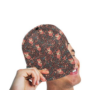 fox leaves mushroom pattern All Over Print Snapback Cap