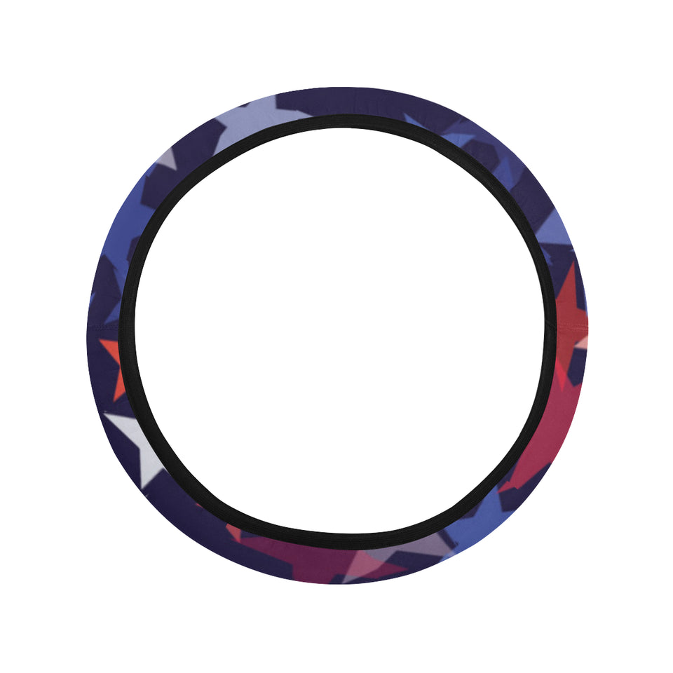 Red blue star pattern Car Steering Wheel Cover