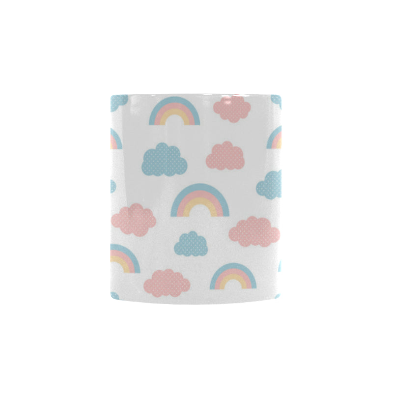 Cute rainbow clound pattern Morphing Mug Heat Changing Mug