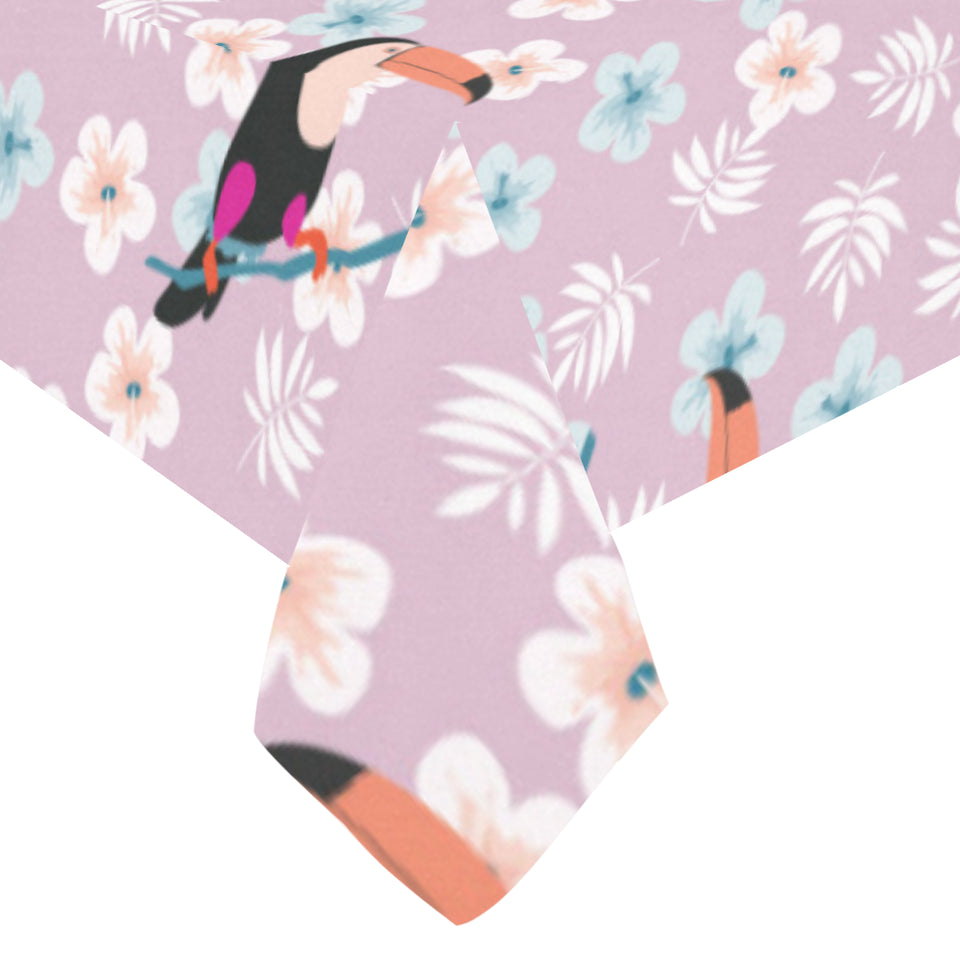 Beautiful toucan flower leaves Tablecloth