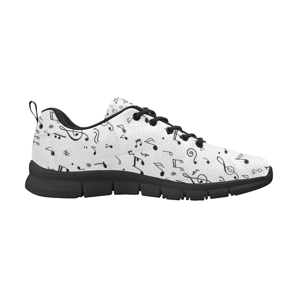 Music Notes Pattern Print Design 04 Men's Breathable Sneakers ( Model 055)