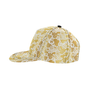 Gold grape pattern All Over Print Snapback Cap