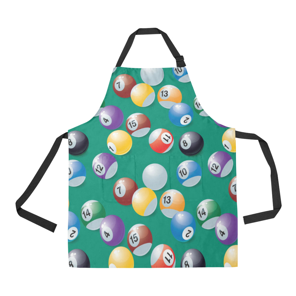 Billiard Ball Pattern Print Design 01 All Over Print Adjustable Apron