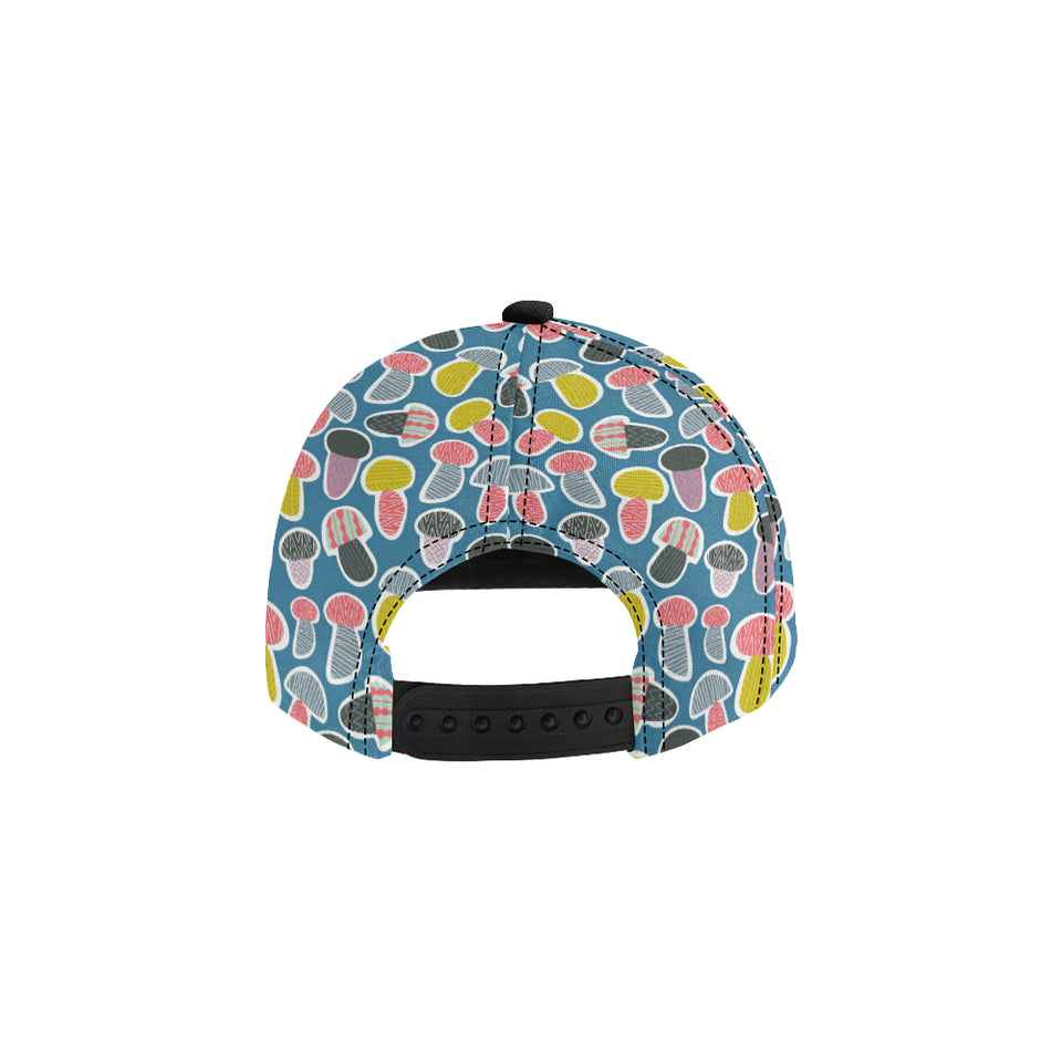 Colorful mushroom design pattern All Over Print Snapback Cap