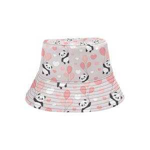 Cute panda ballon heart pattern Unisex Bucket Hat