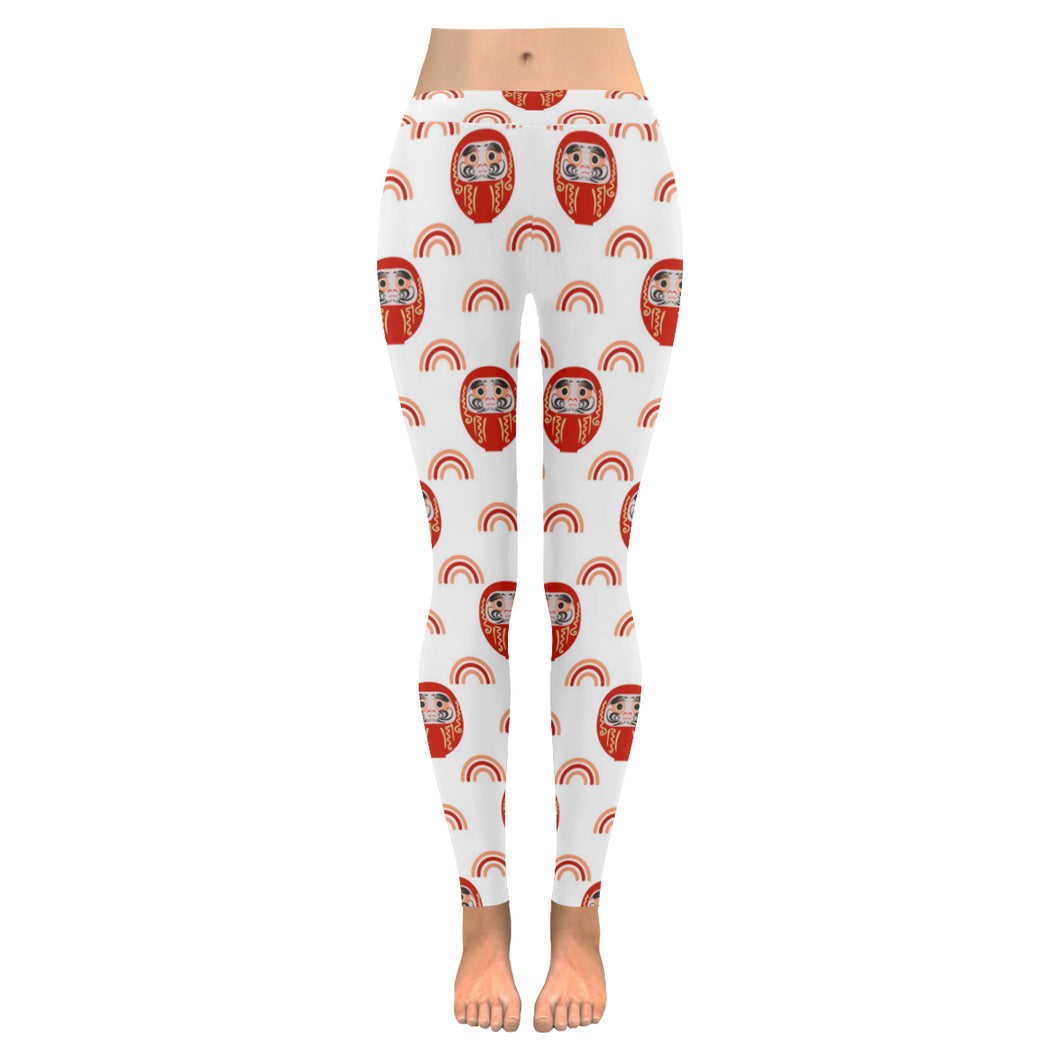 Daruma japanese wooden doll design pattern Women's Legging Fulfilled In US