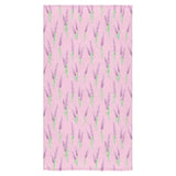 Lavender pattern pink background Bath Towel