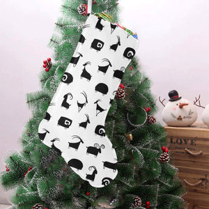 Goat ram pattern Christmas Stocking