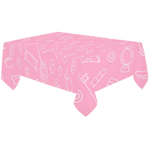 Sweet candy pink background Tablecloth