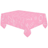 Sweet candy pink background Tablecloth