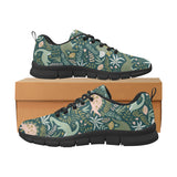 dinosaurs tropical leaves flower pattern Men's Sneaker Shoes