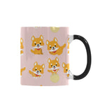 Cute shiba inu dog pattern Morphing Mug Heat Changing Mug