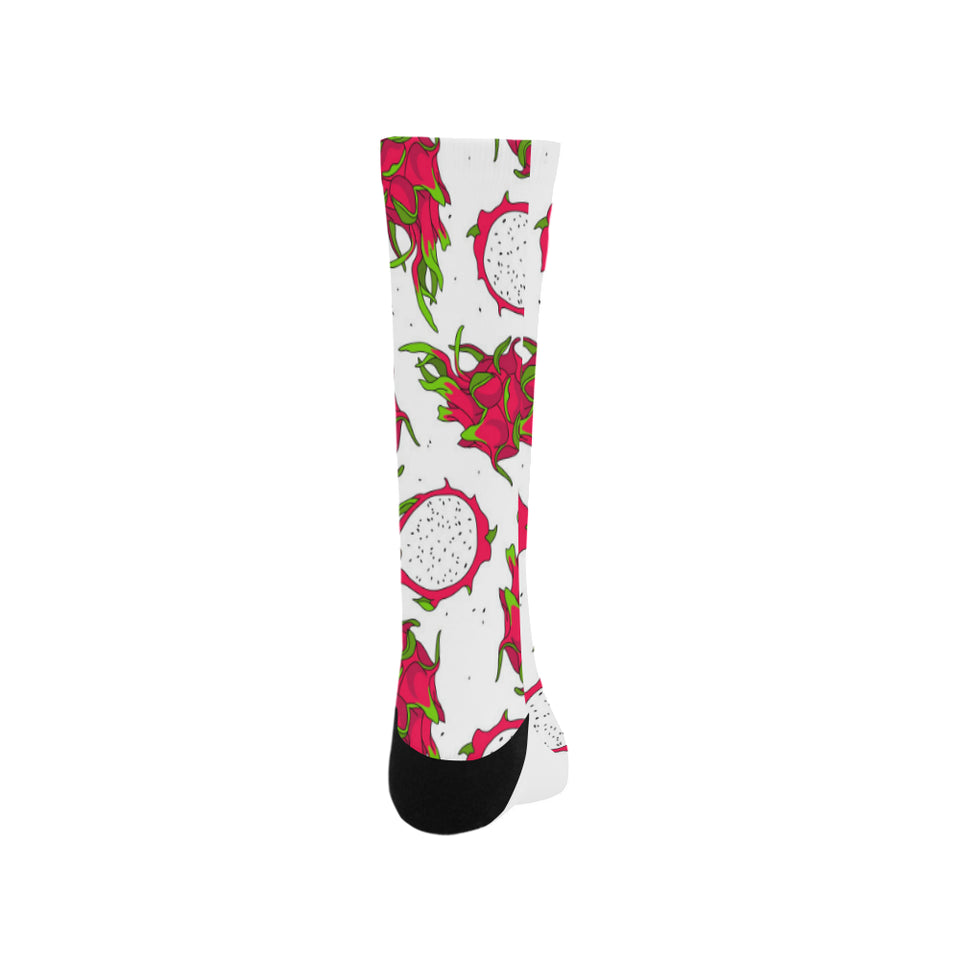 dragon fruits white background Crew Socks