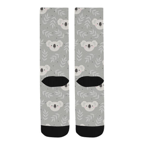 Cute koala leaves pattern Crew Socks