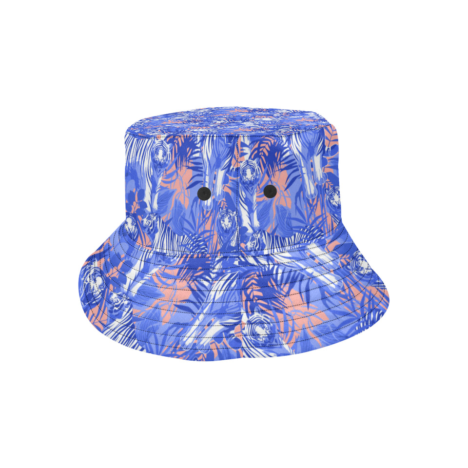 white bengal tigers pattern Unisex Bucket Hat