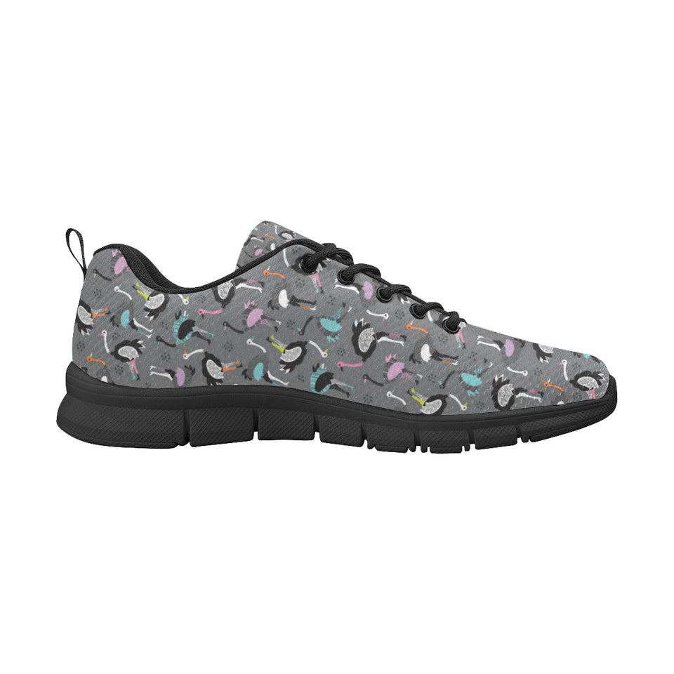 Ostrich Pattern Print Design 01 Men's Breathable Sneakers ( Model 055)