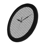 arabic gray pattern Elegant Black Wall Clock