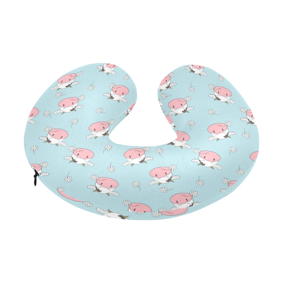 Cute cow flower pattern U-Shaped Travel Neck Pillow