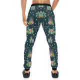 Cactus glass terrarium pattern Unisex Casual Sweatpants