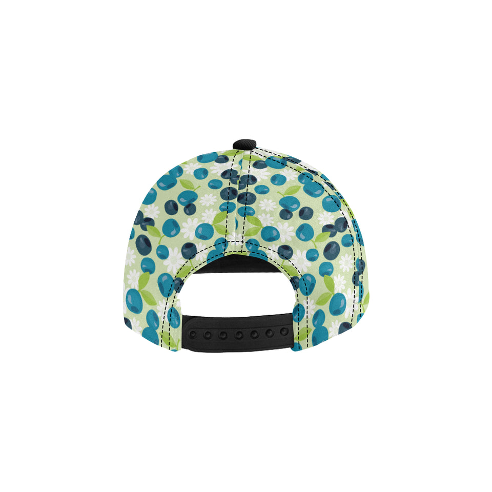 blueberry flower pattern All Over Print Snapback Cap