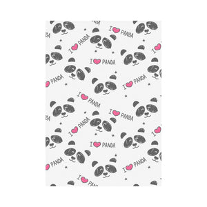 Hand Drawn faces of pandas pattern House Flag Garden Flag