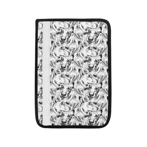 Greyhound Pattern Print Design 01 Car Seat Belt Cover
