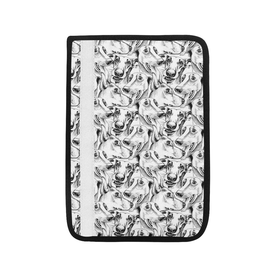 Greyhound Pattern Print Design 01 Car Seat Belt Cover