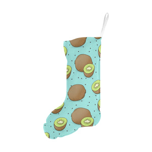 Kiwi blue background Christmas Stocking
