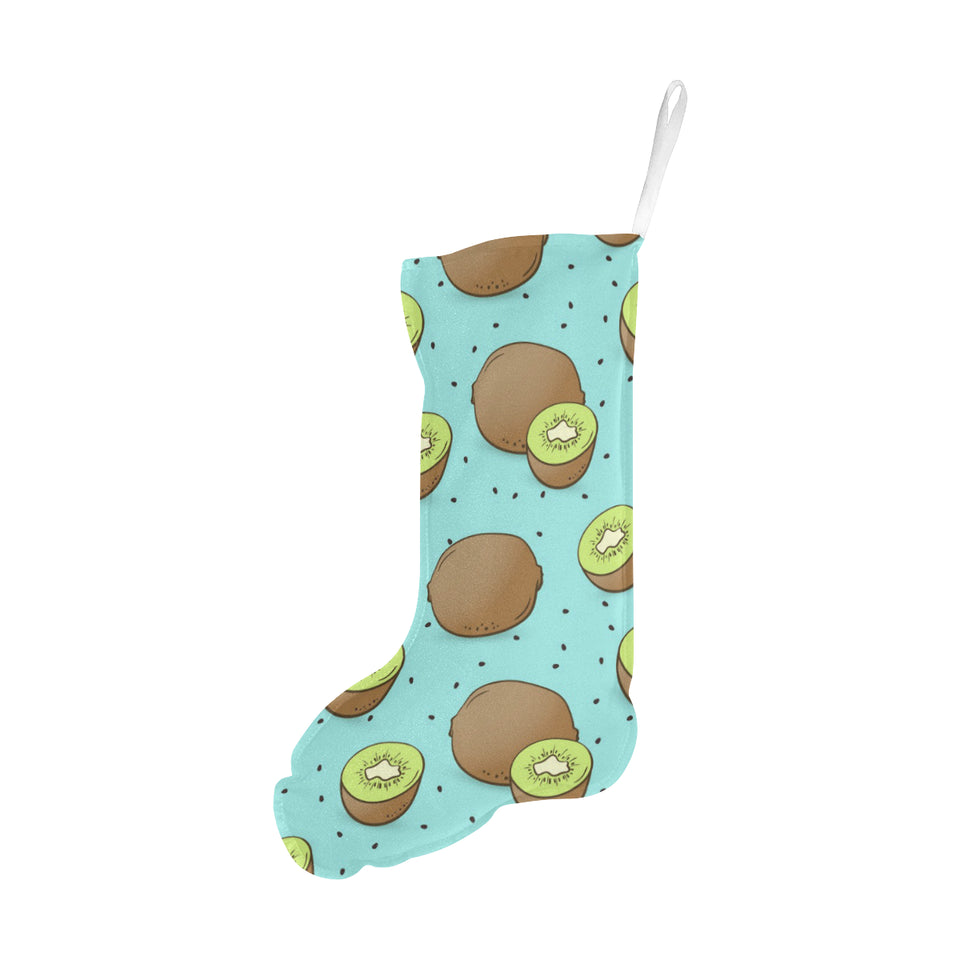 Kiwi blue background Christmas Stocking